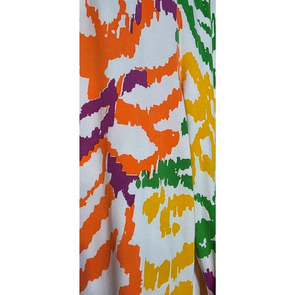 Barbara Gerwit Colorful Print Pull On Pants Resort Wear Size XL - Picture 2 of 6